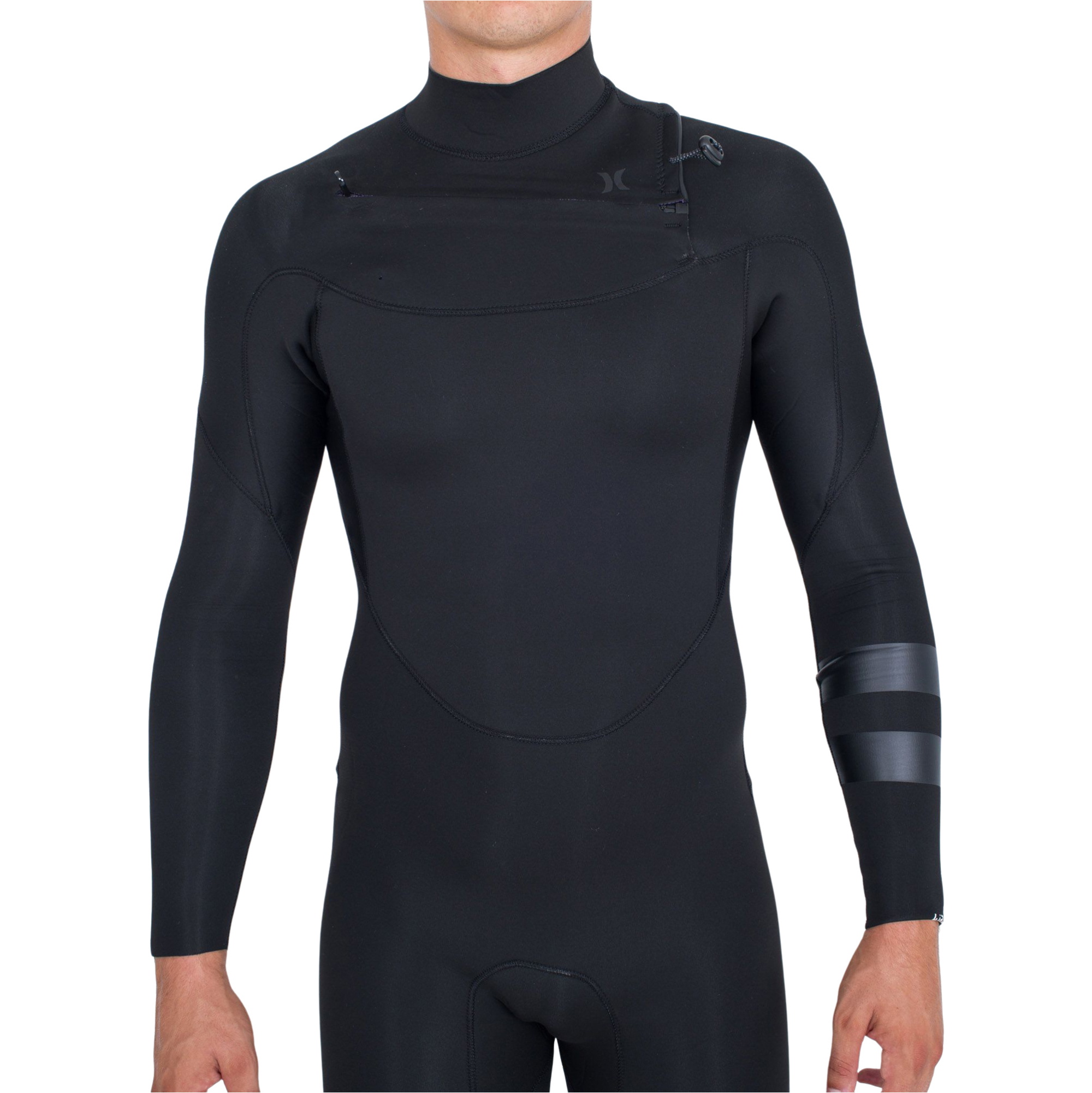 2026 Hurley Da Uomo Air 3/2mm Chest Zip Muta MFS0013312 - Black